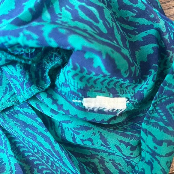 American Eagle Strappy Babydoll Top Geometric Blue Green Summer Festival‎ Small - Picture 7 of 7